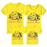 Family Matching Clothing Top Parent-kids Explore More Camping Family T-shirts