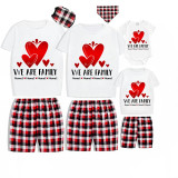 Family Matching Pajamas Exclusive Design Family Name Custom White Short Pajamas Set