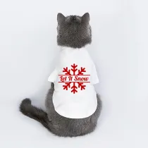 Christmas Design Let It Snow Snowflake Christmas Dog Cloth with Scarf