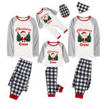 Christmas Matching Family Pajamas Christmas Crew Santa Christmas Tree White Top Pajamas Set