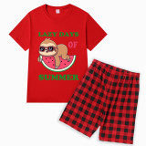 Family Matching Pajamas Exclusive Design Lazy Days Of Summer Red Short Pajamas Set