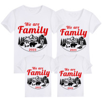 Family Matching Christmas Tops Exclusive Design 2023 We Are Family Polo Bear Family Christmas T-shirt