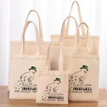 Christmas Eco Friendly Funny Snowman How Snwflake Are Really Made Handle Canvas Tote Bag