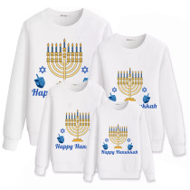 Family Matching Christmas Tops Exclusive Design Happy Hanukkah Family Christmas Sweatshirt