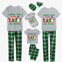 Christmas Matching Family Pajamas Chillin With My Homies Gray Short Pajamas Set