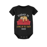 Family Matching Pajamas Exclusive Design Today Is Laying On The Couch Day Black Pajamas Set