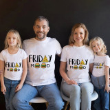 Family Matching Clothing Top Parent-kids Friday Mood Hamburgers Family T-shirts