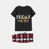 Family Matching Pajamas Exclusive Design Friday Mood Black Pajamas Set