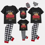 Family Matching Pajamas Exclusive Design Today Is Laying On The Couch Day Black Pajamas Set