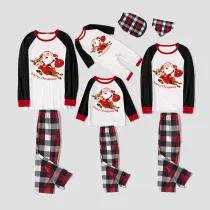 Christmas Matching Family Pajamas Merry Christmas Santa Reindeer White Top Pajamas Set