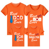 Family Matching Clothing Top Parent-kids Best One Ever Family T-shirts