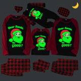 Christmas Matching Family Pajamas Luminous Glowing Dear Santa We Good Black Pajamas Set
