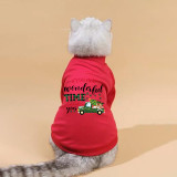 Christmas Design It is the Most Wonderful Tome of the Year Christmas Dog Cloth with Scarf