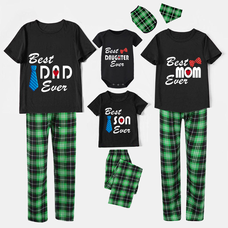 Family Matching Pajamas Exclusive Design Best One Ever Black Pajamas Set