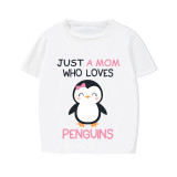 Family Matching Pajamas Exclusive Design Just Who Love Penguins White Short Long Pajamas Set