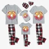 Family Matching Pajamas Exclusive Design 100% Lazy As Slow As Possible Gray Short Long Pajamas Set