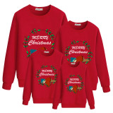Family Matching Christmas Tops Exclusive Design Merry Christmas Wreath Sloths Family Christmas Sweatshirt