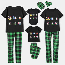 Family Matching Pajamas Exclusive Design Cute Penguins Black Pajamas Set