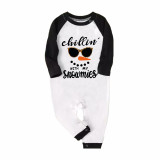 Christmas Matching Family Pajamas Chillin with Smile Snowmies Plaids Pants Pajamas Set
