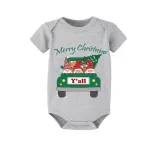 Christmas Matching Family Pajamas Merry Cristmas Y'll Gnomies Car Gray Short Pajamas Set
