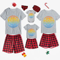 Family Matching Pajamas Exclusive Design Lazy Day Of Summer White Short Pajamas Set