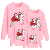Family Matching Christmas Tops Exclusive Design Santa Unicorn Family Christmas Sweatshirt