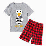 Family Matching Pajamas Exclusive Design I Just Really Like Penguins Ok White Short Pajamas Set