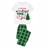 Christmas Matching Family Pajamas It's The Most Wonderful Time of The Year Christmas Tree Black Short Pajamas Set