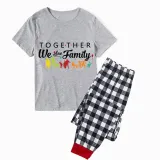 Family Matching Pajamas Exclusive Design Together We Are Family Gray Short Long Pajamas Set