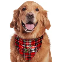 4 Pieces Christmas Crew Pet Scarf Christmas Dog Bandanas