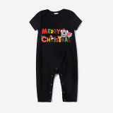Christmas Matching Family Pajamas Merry Christmas Koala Black Short Pajamas Set