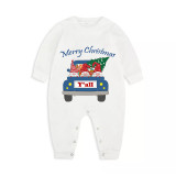 Christmas Matching Family Pajamas Merry Cristmas Y'll Gnomies Car White Tops Pajamas Set