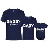 Father's Day Matching Clothing Top Father-kids Baby Saurus Slogan Family T-shirts