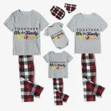 Family Matching Pajamas Exclusive Design Together We Are Family Gray Short Long Pajamas Set