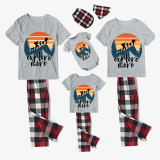 Family Matching Pajamas Exclusive Design Explore More Climbing Gray Short Long Pajamas Set