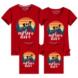 Family Matching Clothing Top Parent-kids Explore More Climbing Family T-shirts