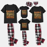 Family Matching Pajamas Exclusive Design Family Where Life Begins And Love Never Ends Black Pajamas Set
