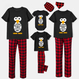 Family Matching Pajamas Exclusive Design I Just Really Like Penguins Ok Black And Red Plaid Pants Pajamas Set