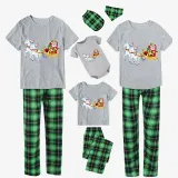 Christmas Matching Family Pajamas Unicorn Santa Short Gray Pajamas Set