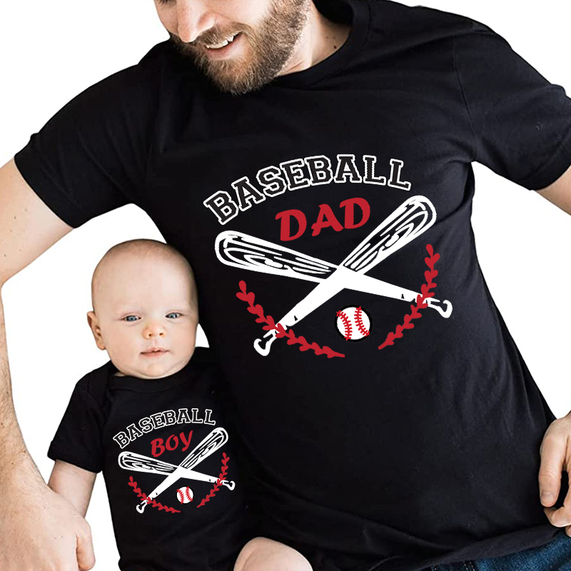 Father's Day Matching Clothing Top Father-kids Baseball Dad Boy Family T-shirts