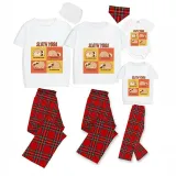 Family Matching Pajamas Exclusive Design Sloth Yoga White Short Long Pajamas Set