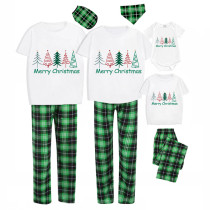 Christmas Matching Family Pajamas Merry Christmas Tree Short Sleeve Pajamas Set