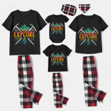 Family Matching Pajamas Exclusive Design Explore Black Pajamas Set