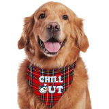 4 Pieces Chillin Out Christmas Pet Scarf  Dog Bandanas