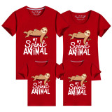 Family Matching Clothing Top Parent-kids My Spirit Animal Family T-shirts