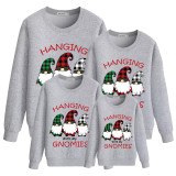 Family Matching Christmas Tops Exclusive Design Hanging Gnomies Family Christmas Sweatshirt