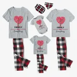 Family Matching Pajamas Exclusive Design Family Over Everthing Tree Gray Short Long Pajamas Set