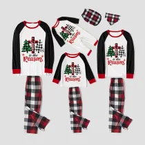 Christmas Matching Family Pajamas Jesus Crosses Tree White Top Pajamas Set