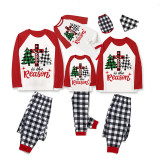 Christmas Matching Family Pajamas Jesus Crosses Tree White Top Pajamas Set