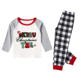 Christmas Matching Family Pajamas Merry Christmas Y'll White Top Pajamas Set